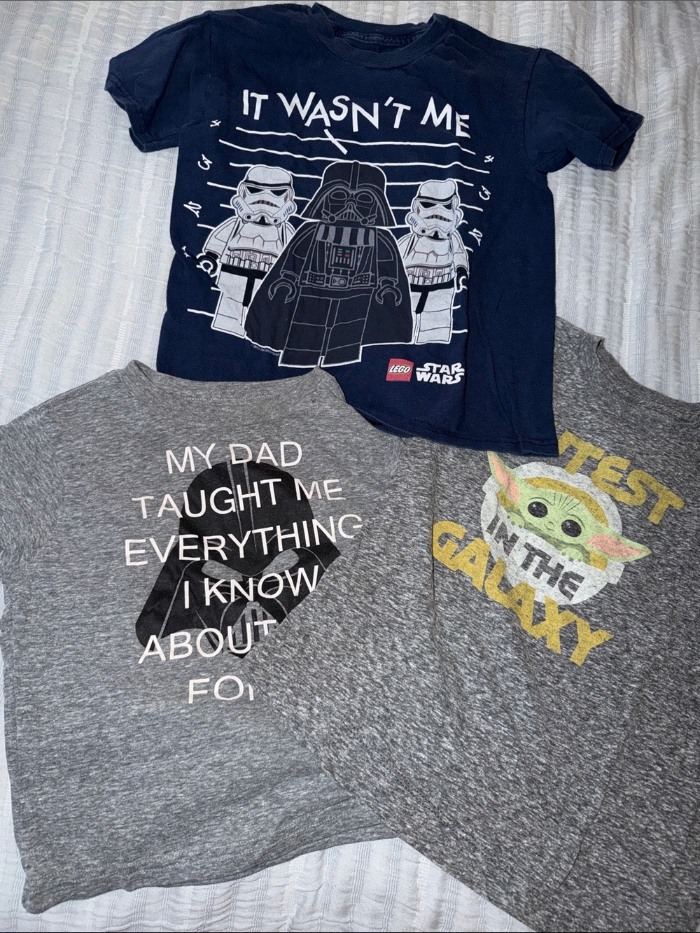 Set of 3 Star Wars Graphic Tees - Grogu & Stormtrooper Prints